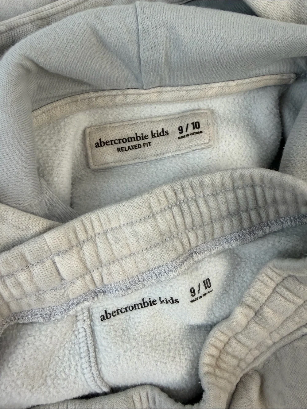 Abercrombie Kids Boy’s Size 9/10 Gray Matching Hoodie & Shorts Set